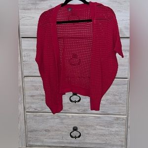 Charlotte Russe pink cardigan, short.